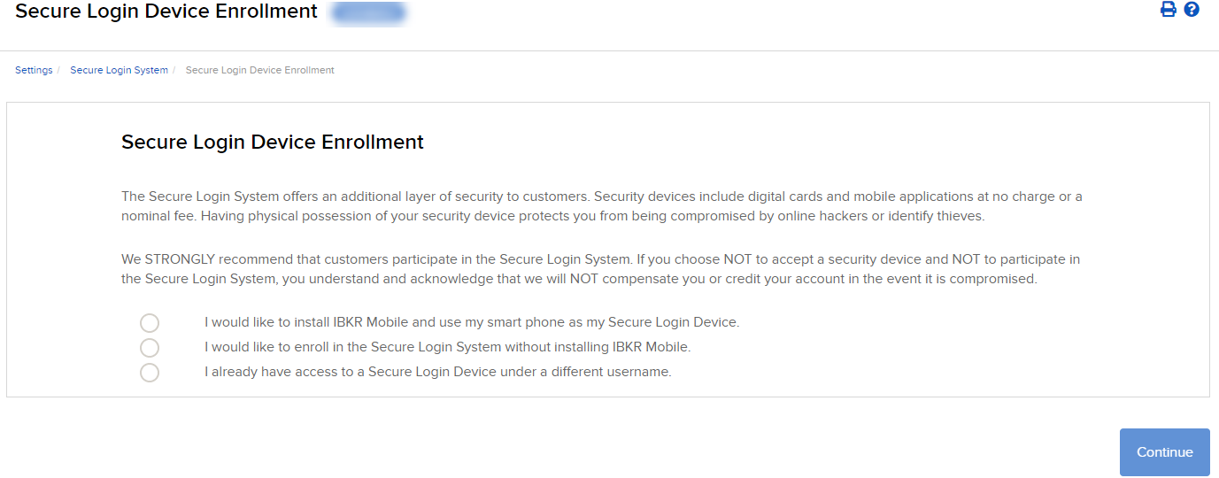 The SLS device enrollment panel in portal. 